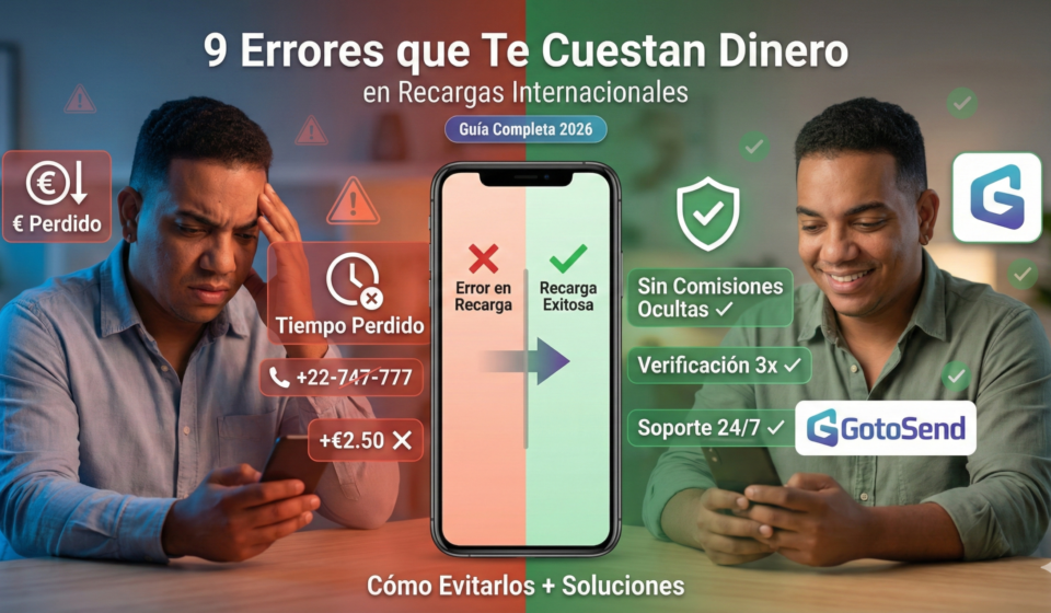 9 Errores en Recargas Internacionales (Cómo Solucionarlos)